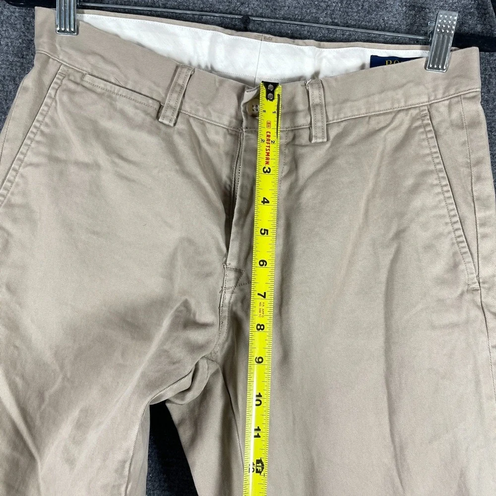 Polo Ralph Lauren Slim Fit Chino Khaki Pants Stretch Tan Casual Mens Size 30x32